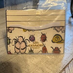 Coach Multicolor Insect Card Holder